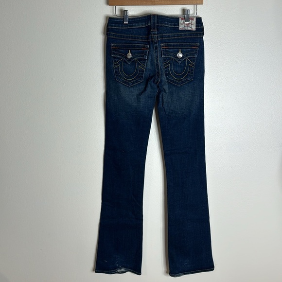 Vtg true religion ladies Y2K Becky bootcut section denim jeans made in USA SZ 27 - Picture 8 of 14